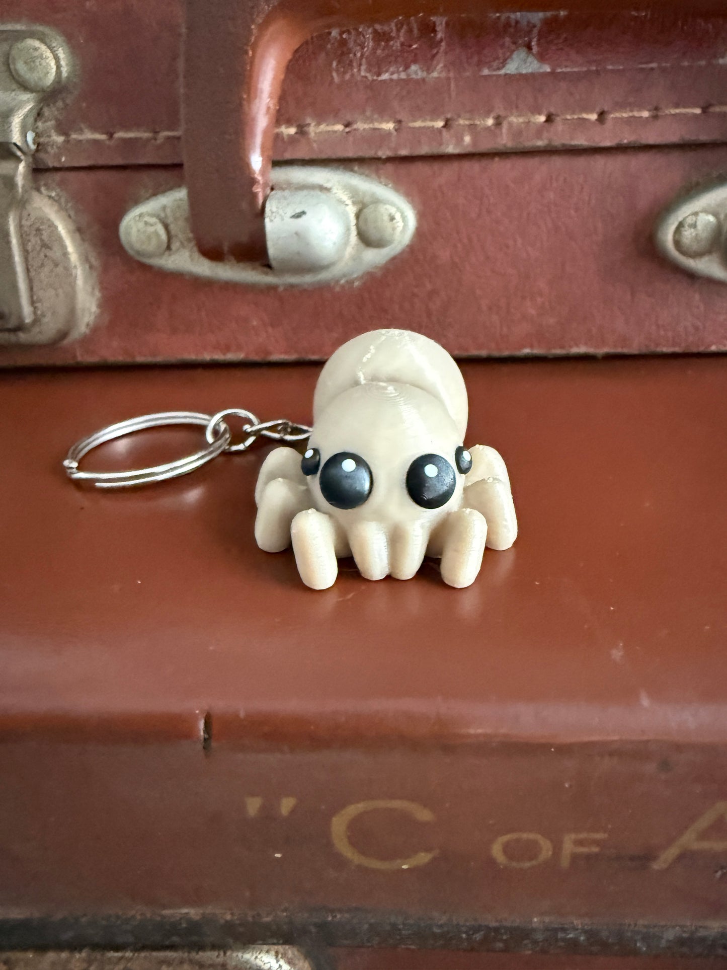 Jiggle Pet Plastic 3D Print Keychain - Spider