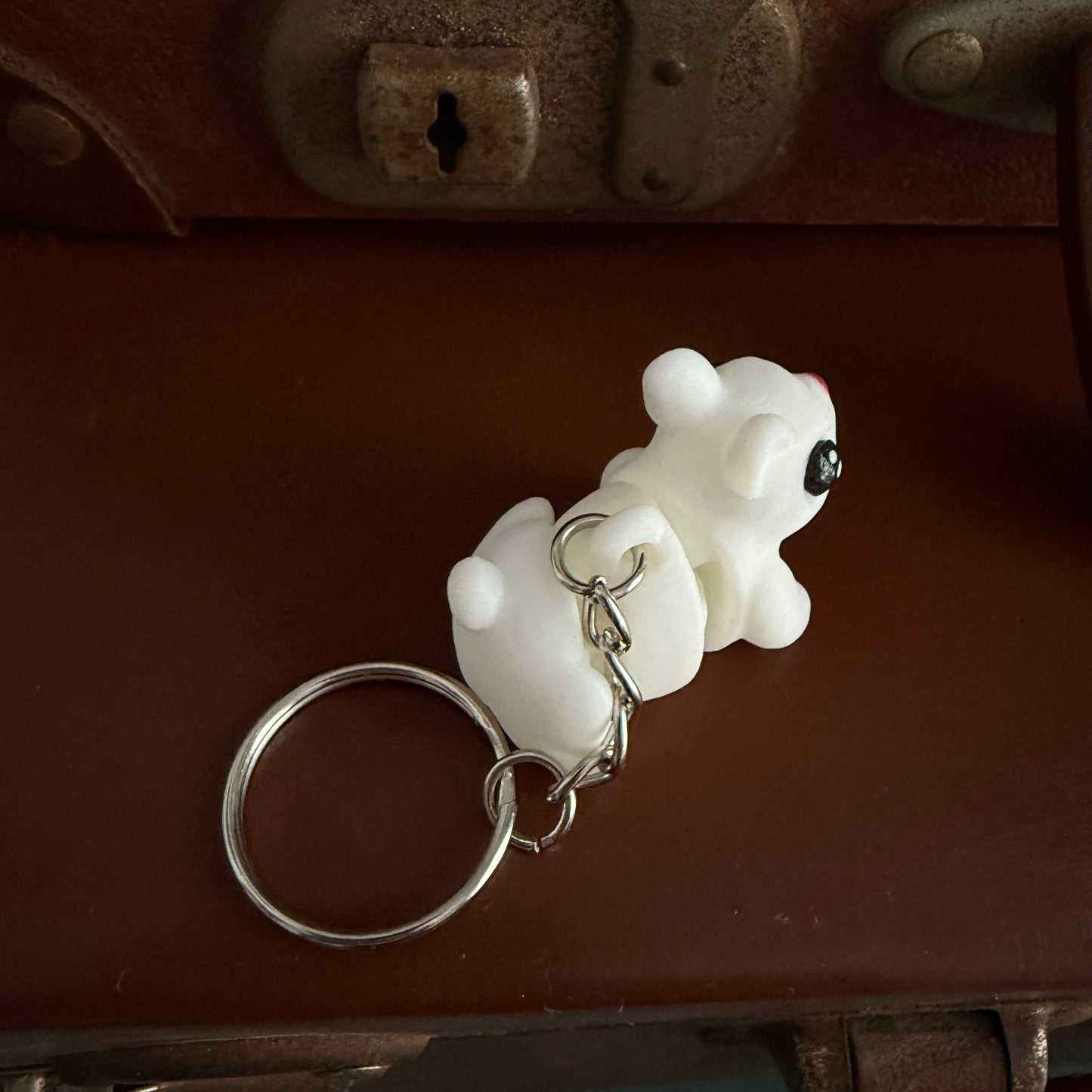 Jiggle Pet Plastic 3D Print Keychain - Bunny Rabbit