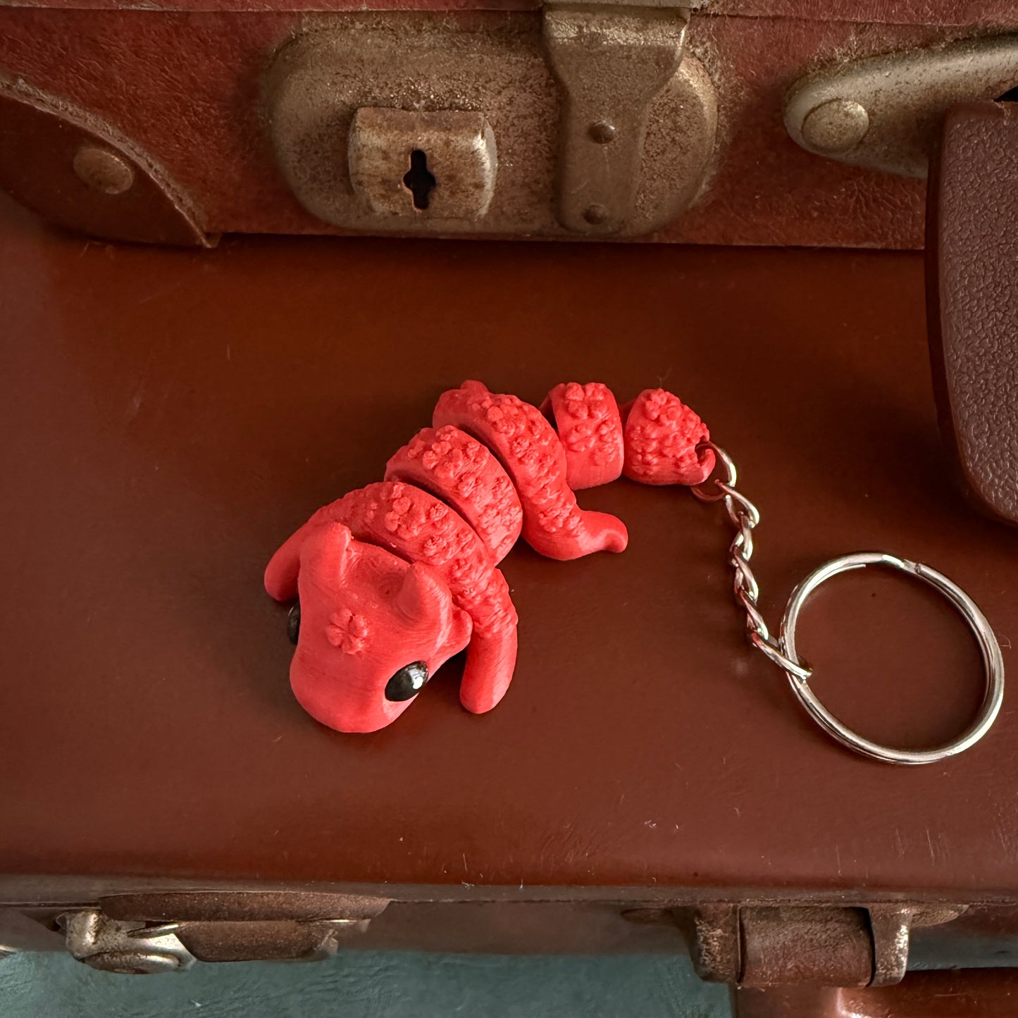 Jiggle Pet Plastic 3D Print Keychain - Lucky Dragon