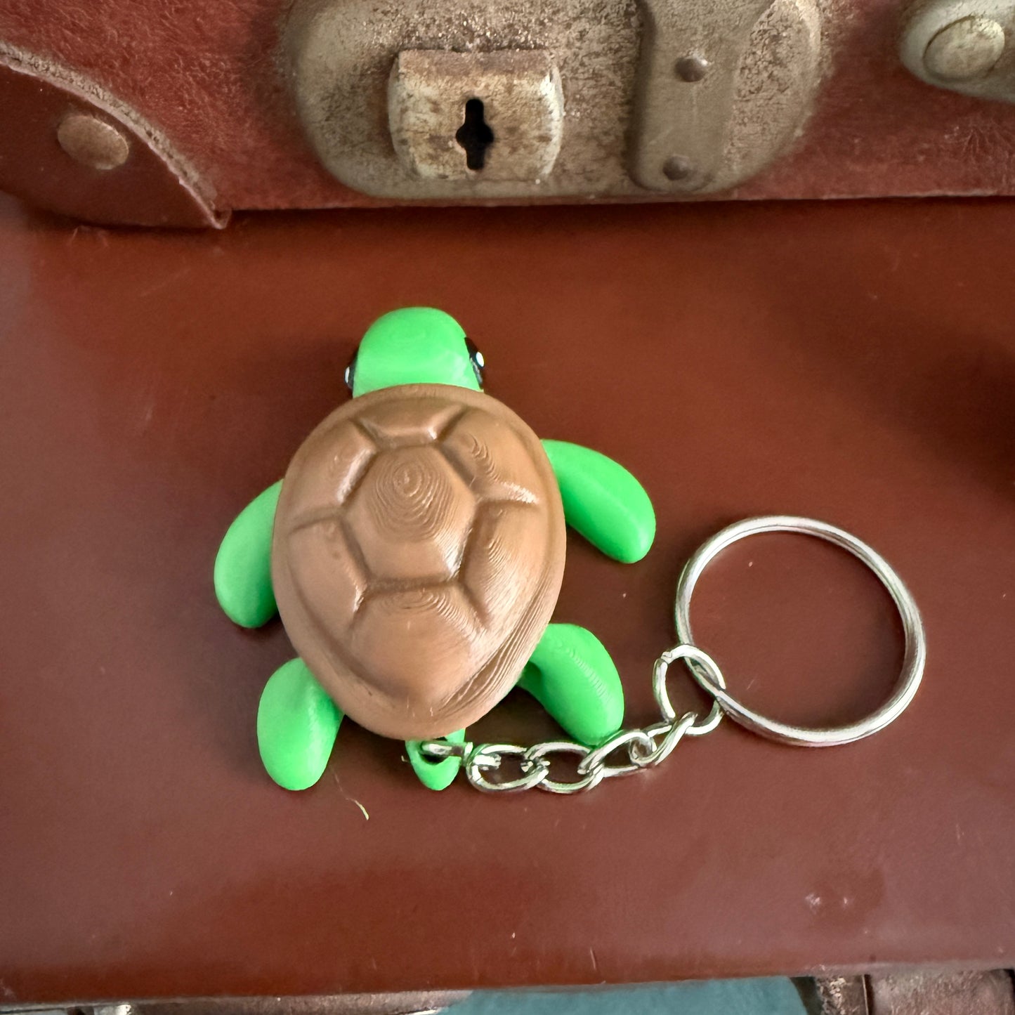 Jiggle Pet Plastic 3D Print Keychain - Turtle