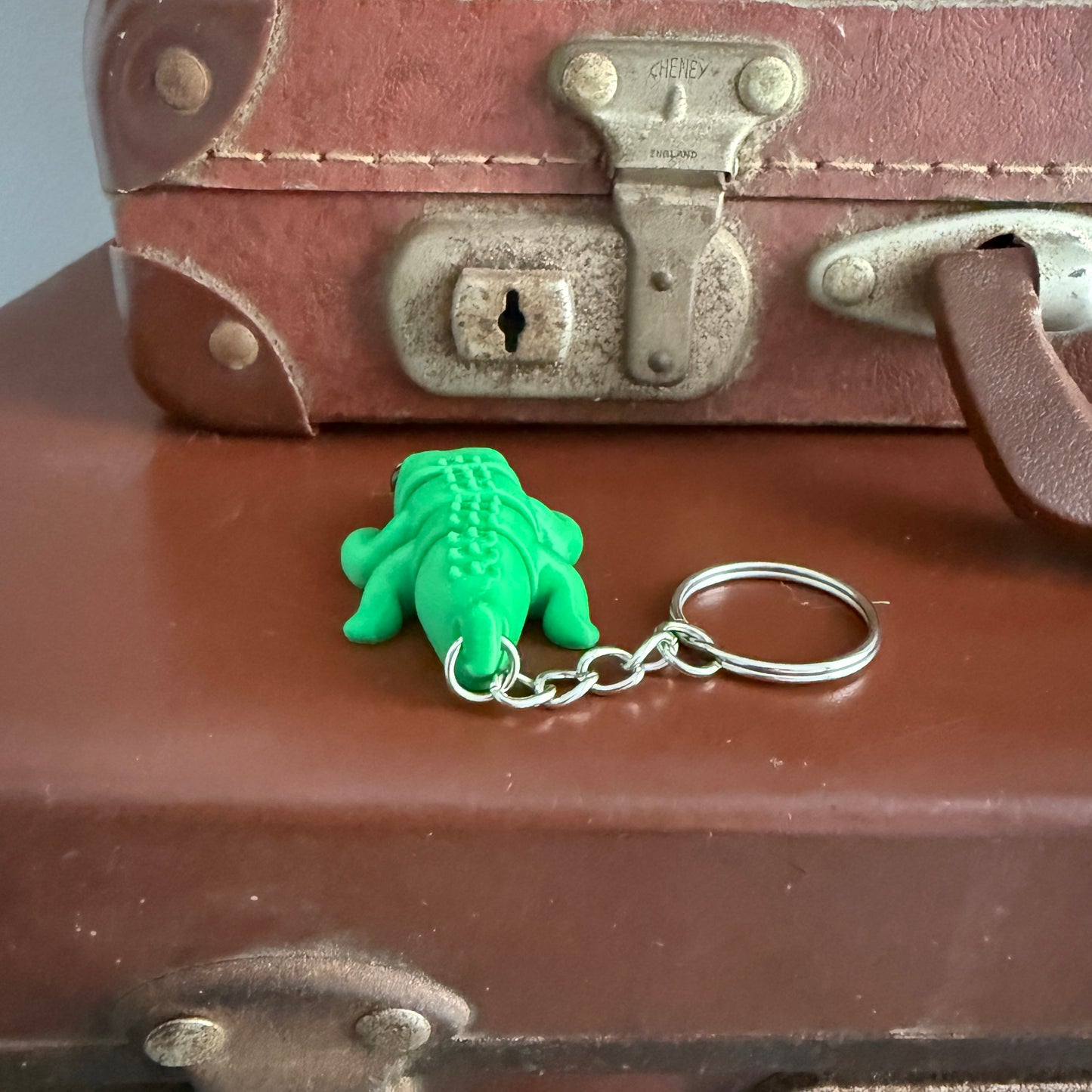 Jiggle Pet Plastic 3D Print Keychain - Crocodile