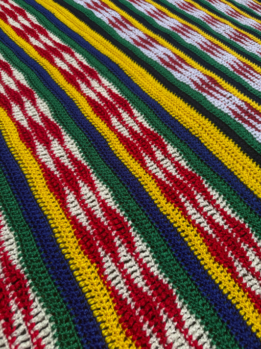 Handmade Crochet Acrylic Blanket – Wave Stitch Style – Handmade by Lyndsay