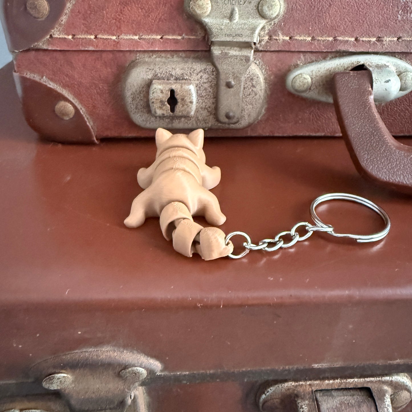 Jiggle Pet Plastic 3D Print Keychain - Kitten Cat