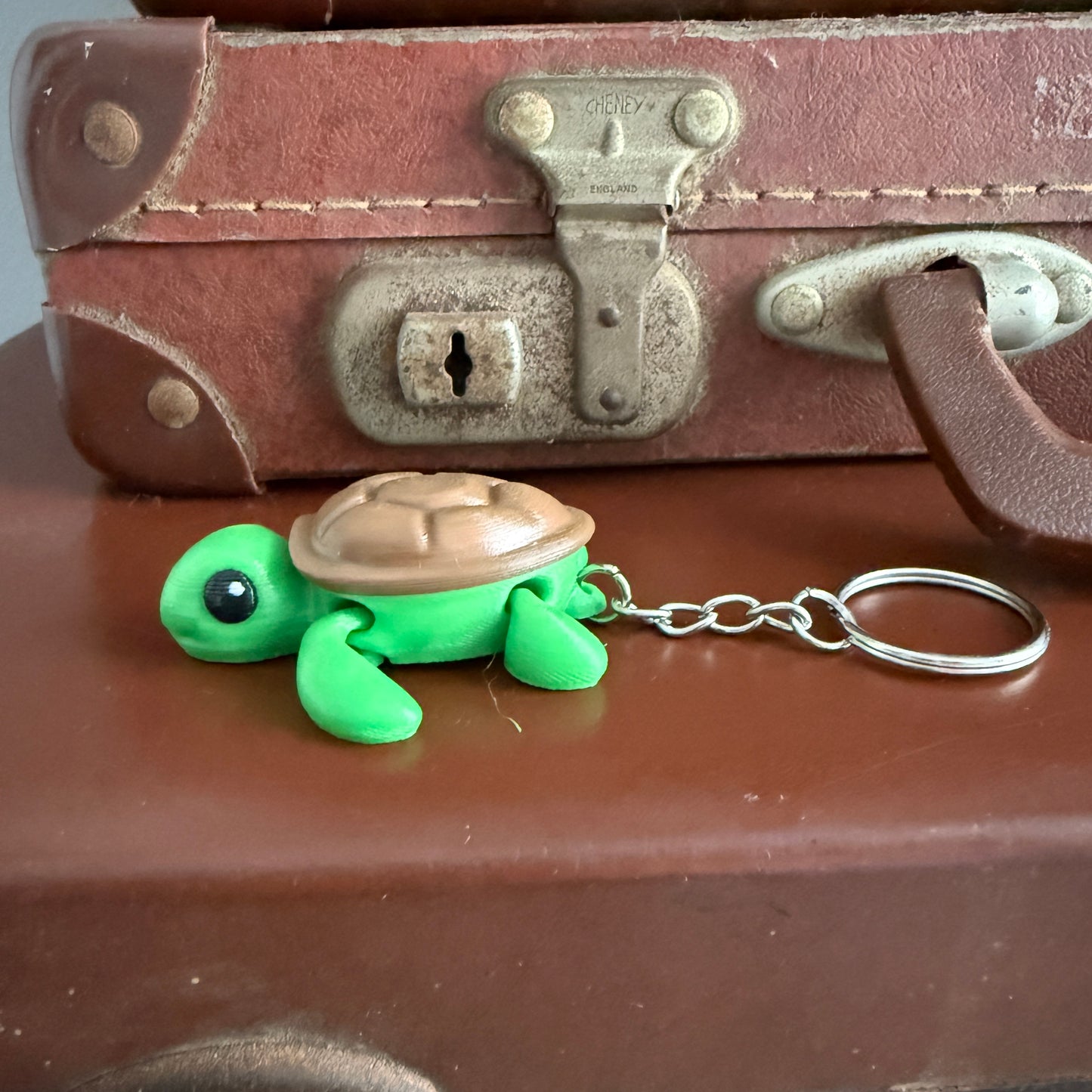 Jiggle Pet Plastic 3D Print Keychain - Turtle