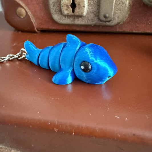 Jiggle Pet Plastic 3D Print Keychain - Shark