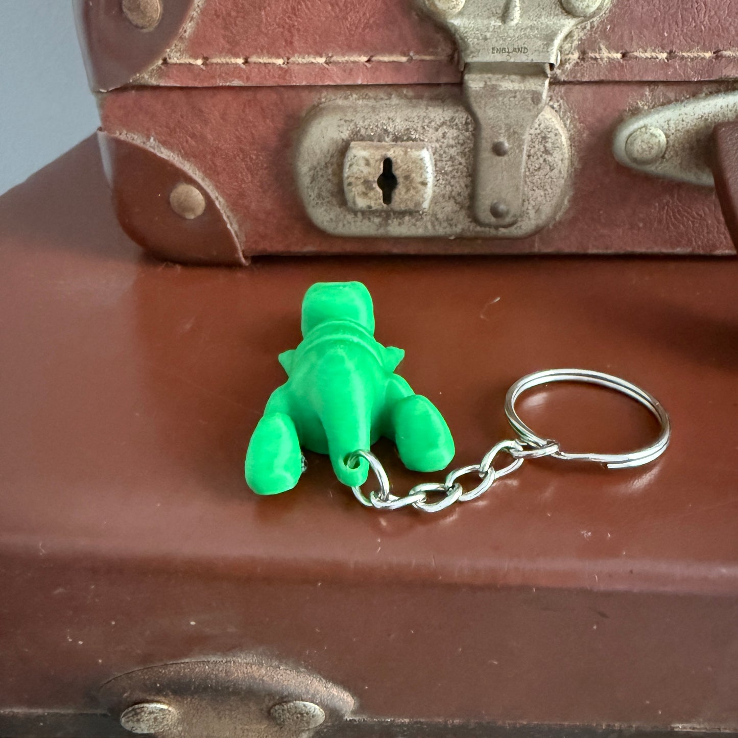 Jiggle Pet Plastic 3D Print Keychain - T-Rex Dinosaur
