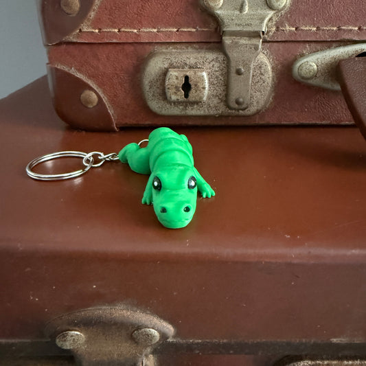 Jiggle Pet Plastic 3D Print Keychain  - T-Rex Dinosaur