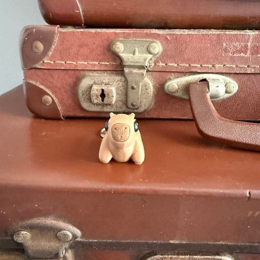 Jiggle Pet Plastic 3D Print Keychain - Capybara