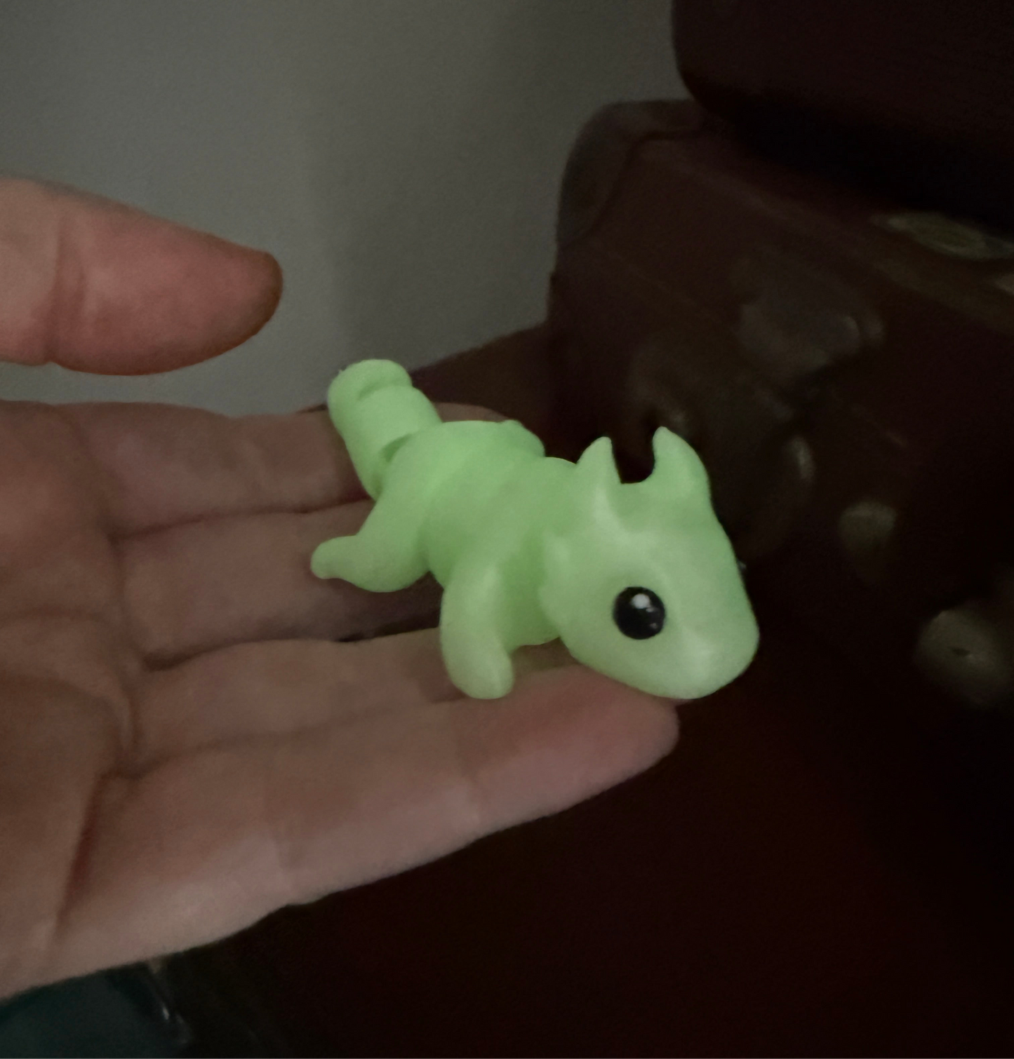 Jiggle Pet Plastic 3D Print Keychain - Zou Dragon