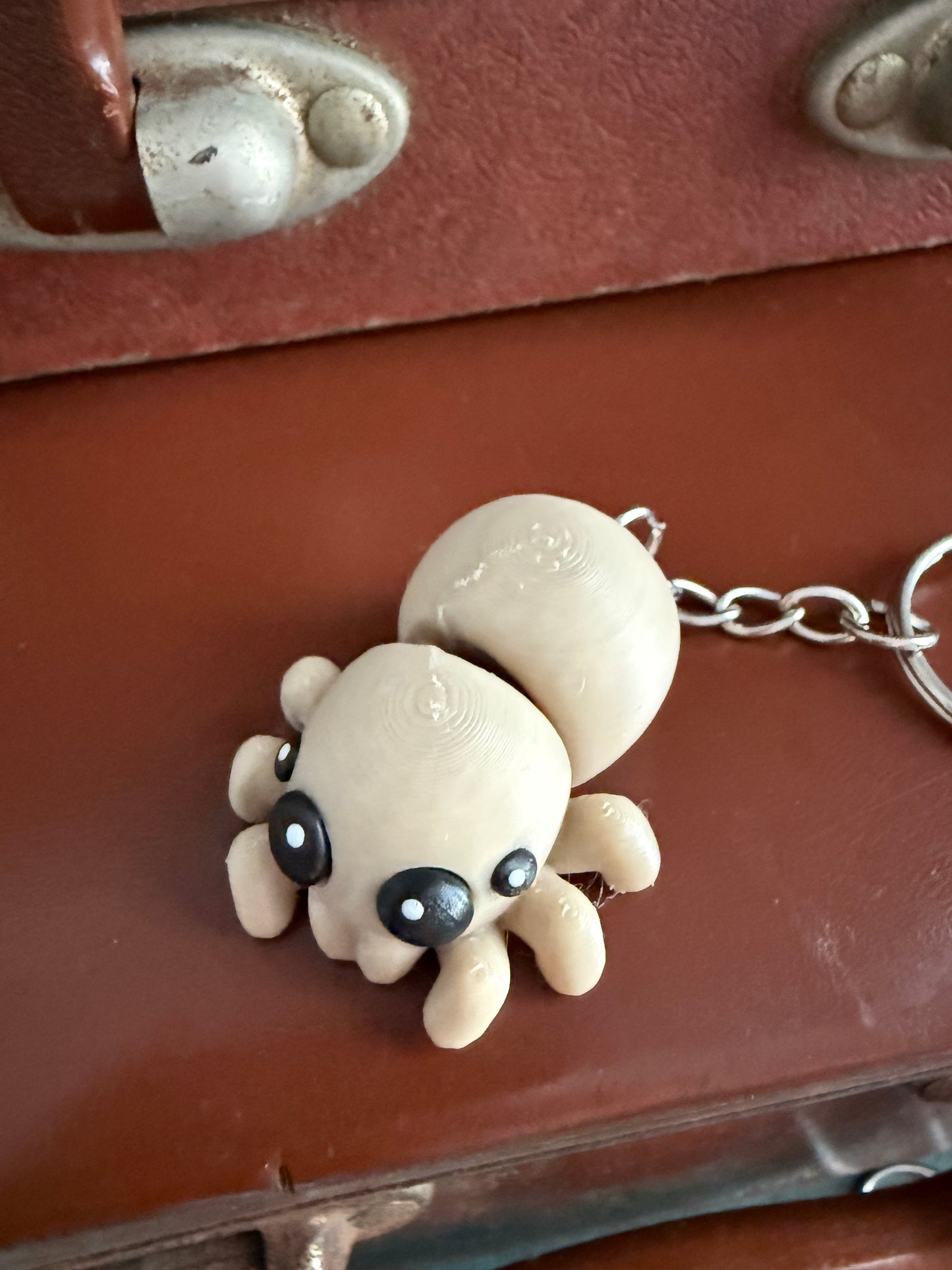 Jiggle Pet Plastic 3D Print Keychain - Spider