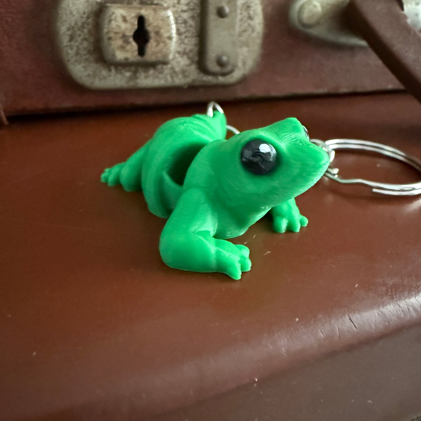 Jiggle Pet Plastic 3D Print Keychain - Lizard