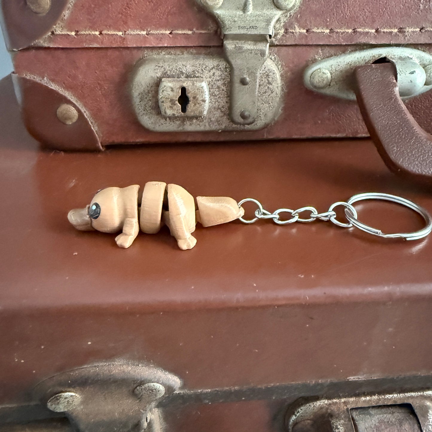 Jiggle Pet Plastic 3D Print Keychain - Platypus