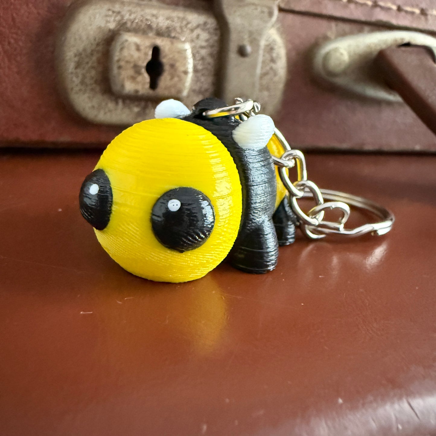 Jiggle Pet Plastic 3D Print Keychain - Bumble Bee