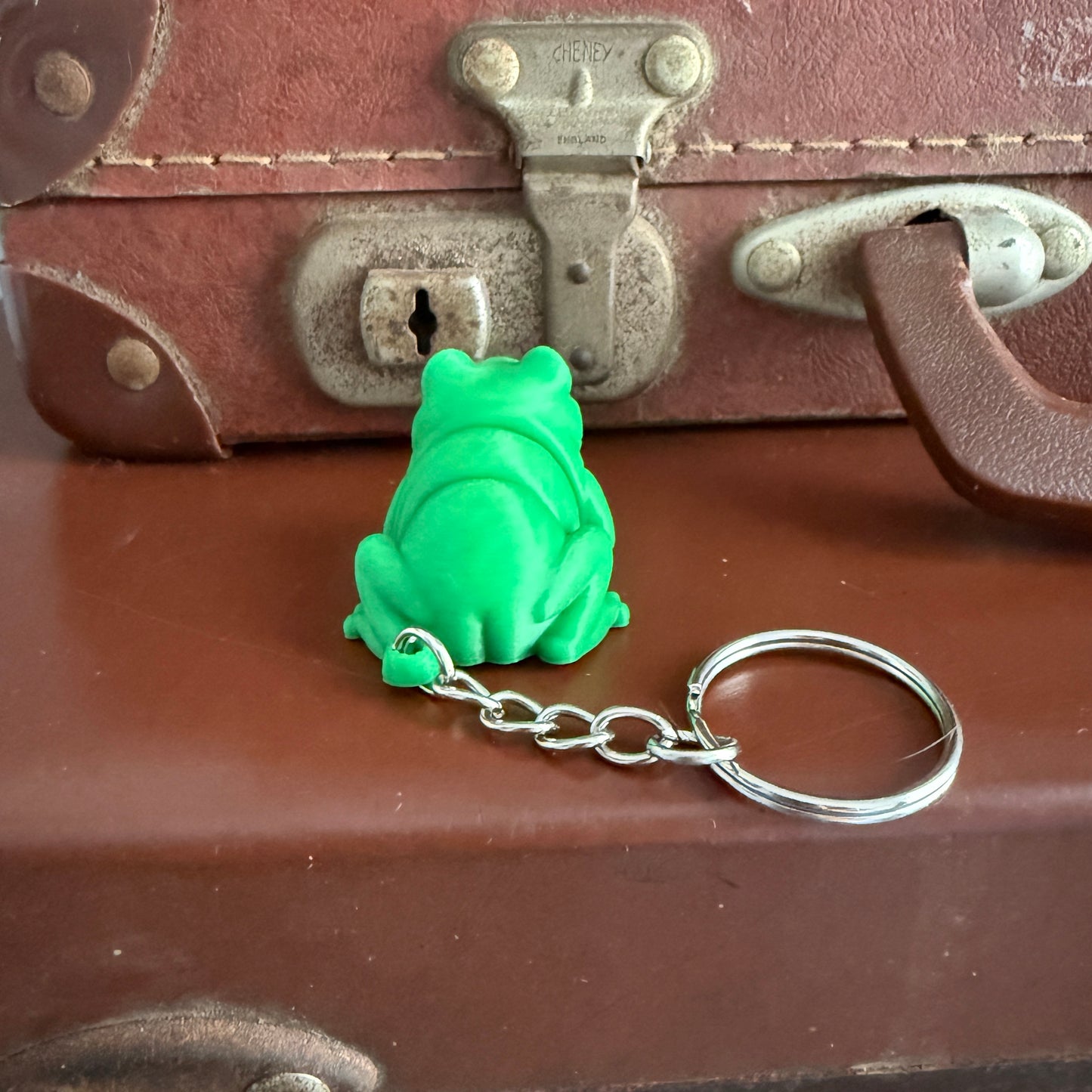 Jiggle Pet Plastic 3D Print Keychain - Frog