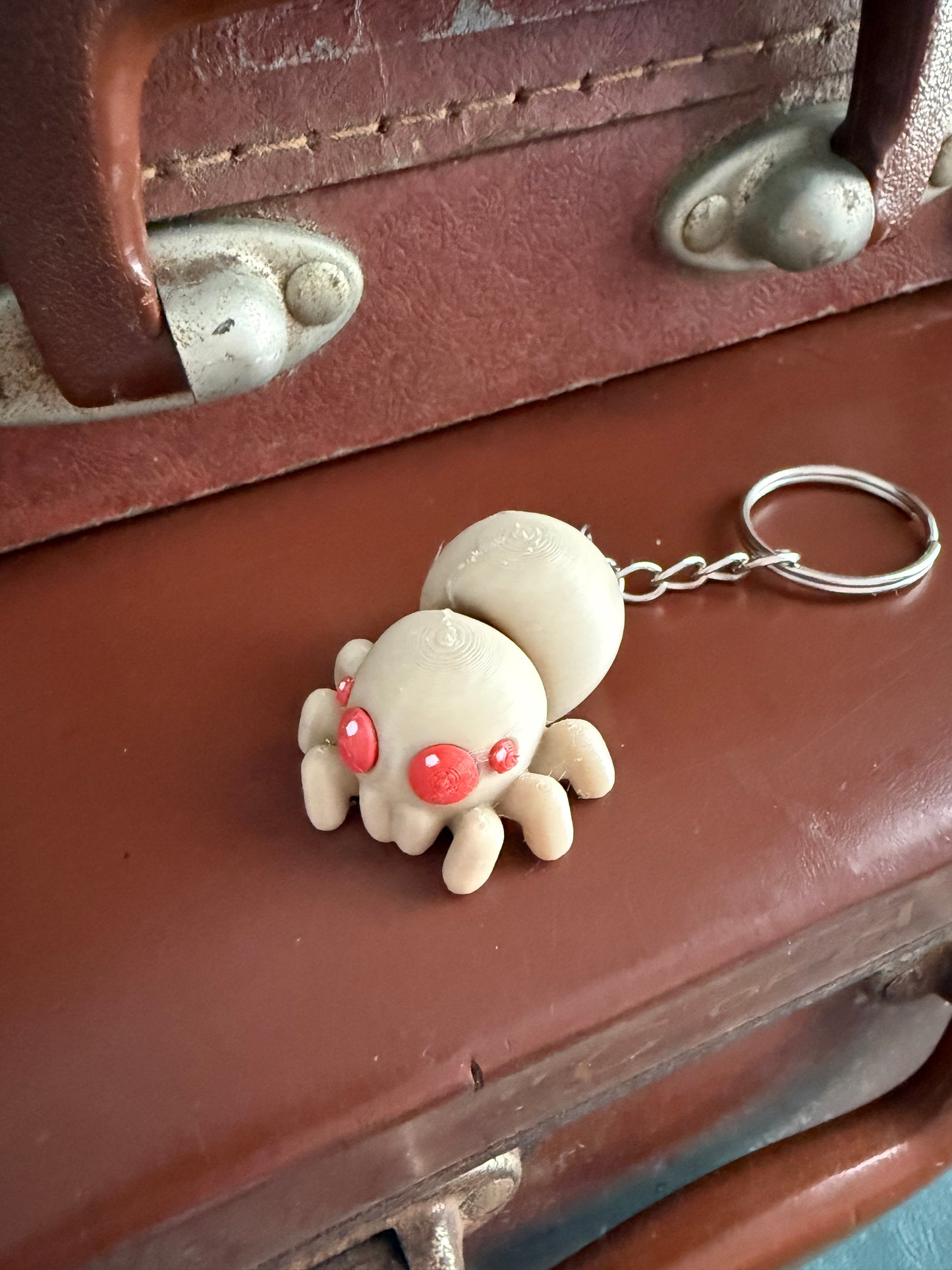 Jiggle Pet Plastic 3D Print Keychain - Spider