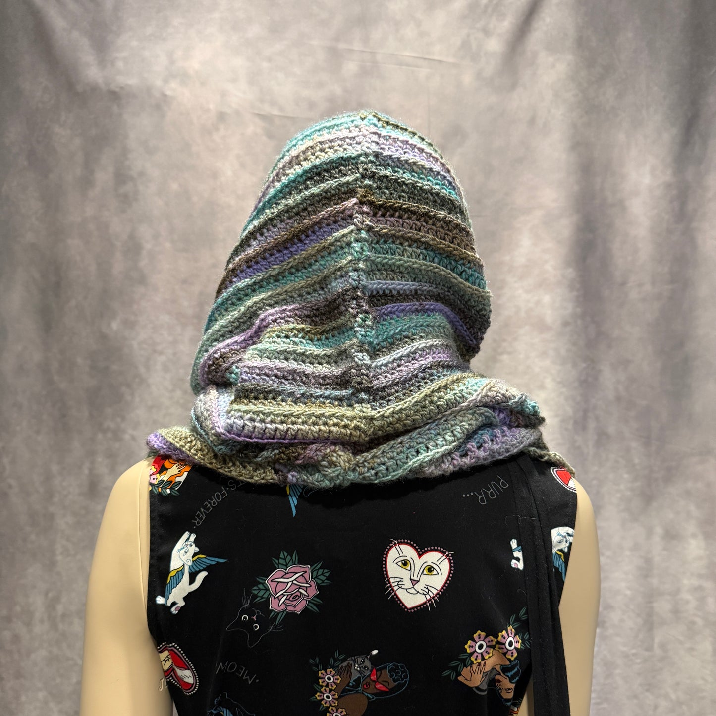 Oleander Hooded Scarf - Crochet Cowl