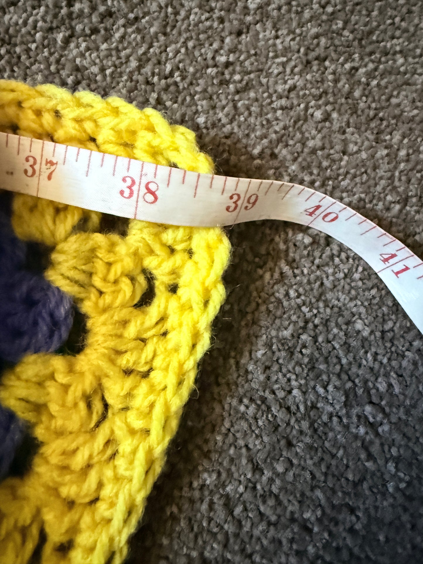 Handmade Crochet Acrylic Blanket – Multicolour Granny Square Style – Handmade by Lyndsay
