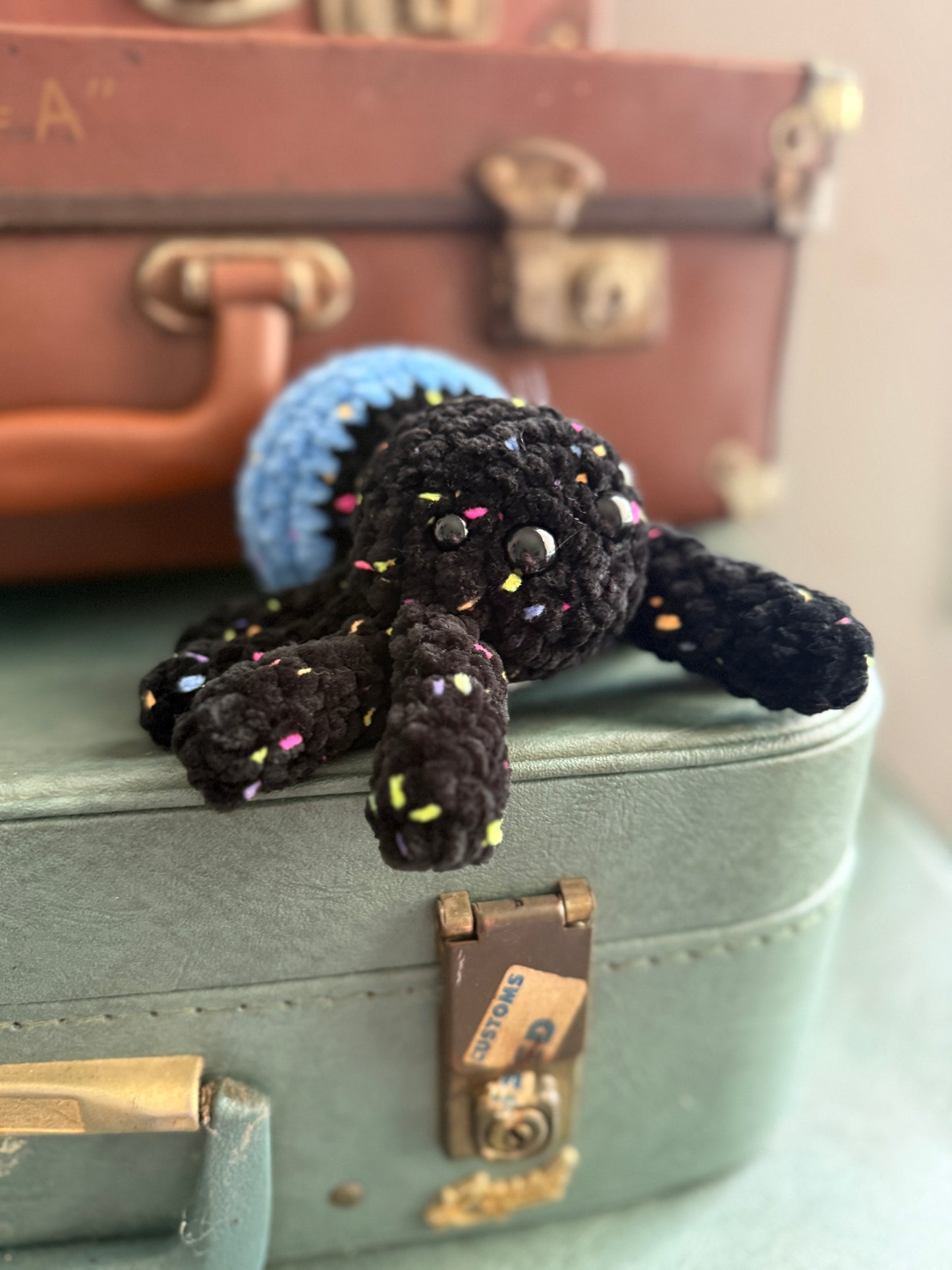 Spindle Spider Plush – Handmade Crochet Plush Halloween Spider