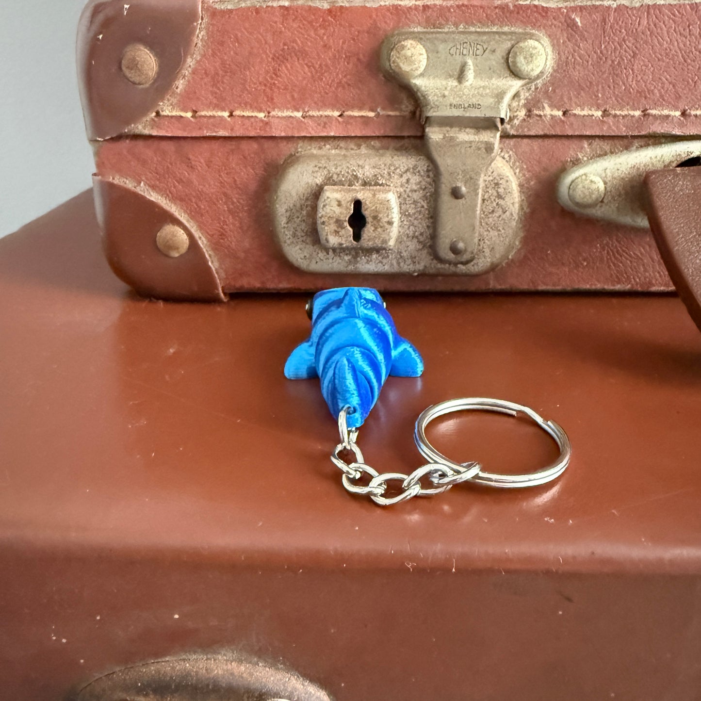 Jiggle Pet Plastic 3D Print Keychain - Shark