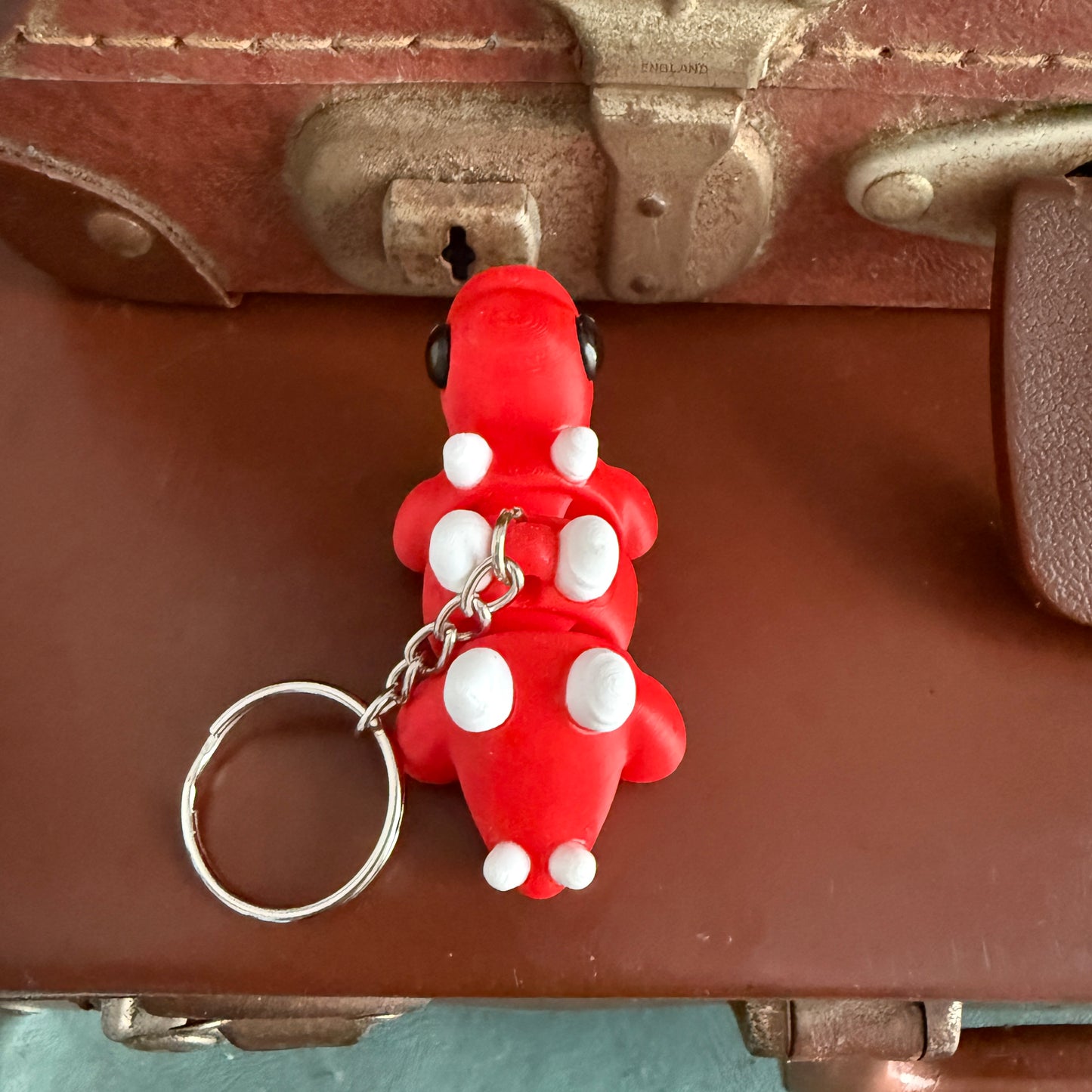 Jiggle Pet Plastic 3D Print Keychain - Stegosaurus Dinosaur