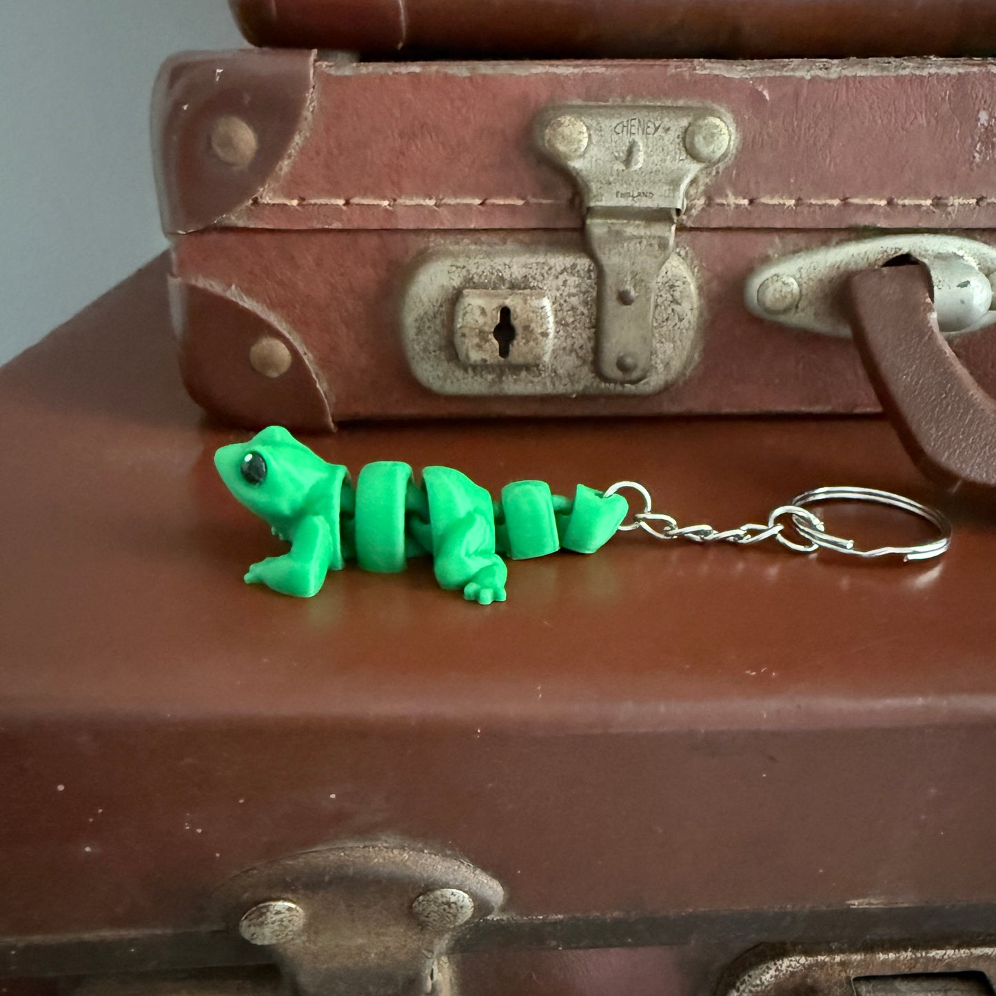 Jiggle Pet Plastic 3D Print Keychain - Lizard