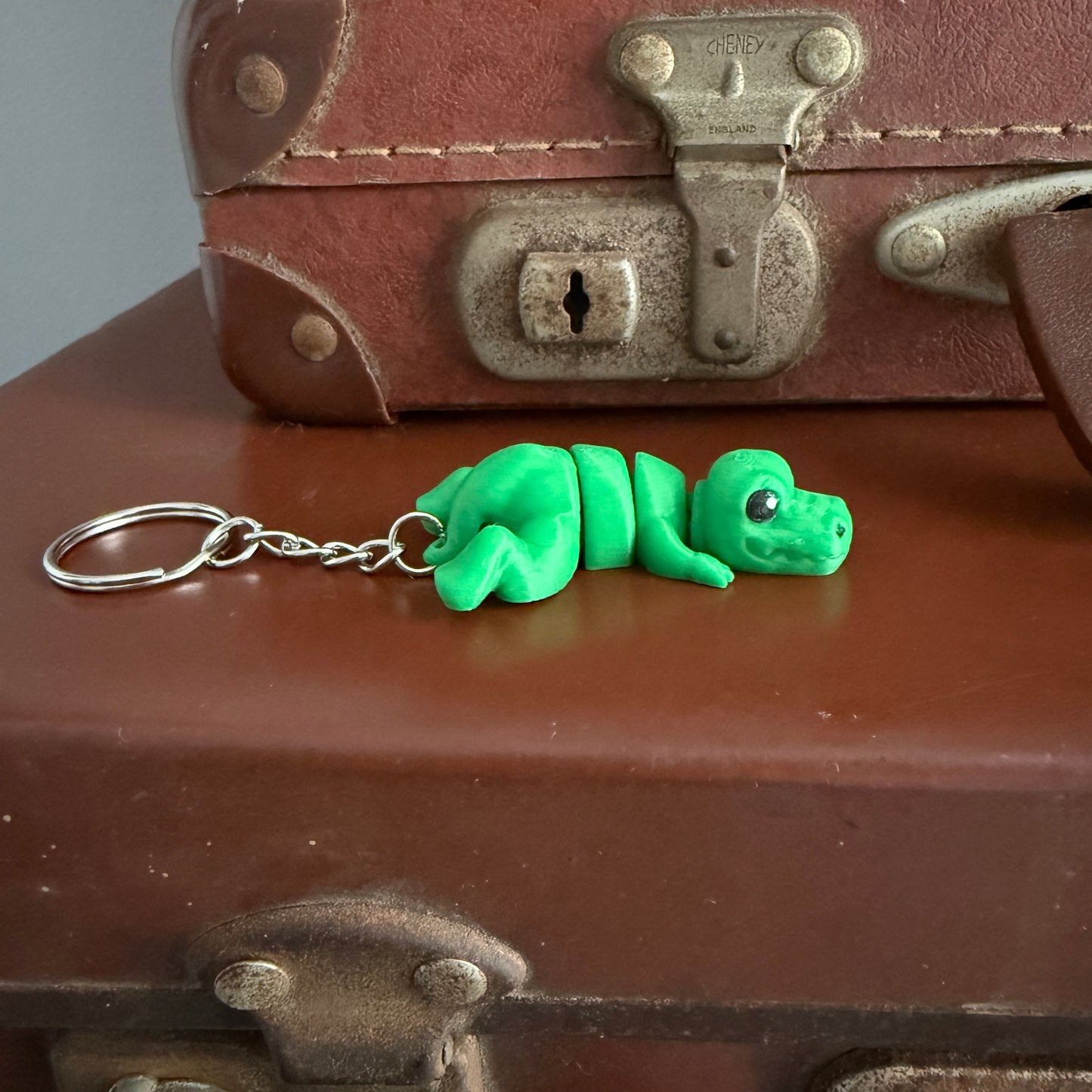 Jiggle Pet Plastic 3D Print Keychain - T-Rex Dinosaur