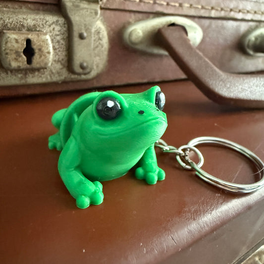 Jiggle Pet Plastic 3D Print Keychain  - Frog