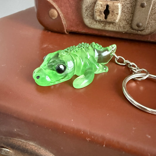 Jiggle Pet Resin 3D Print Keychain - Crocodile