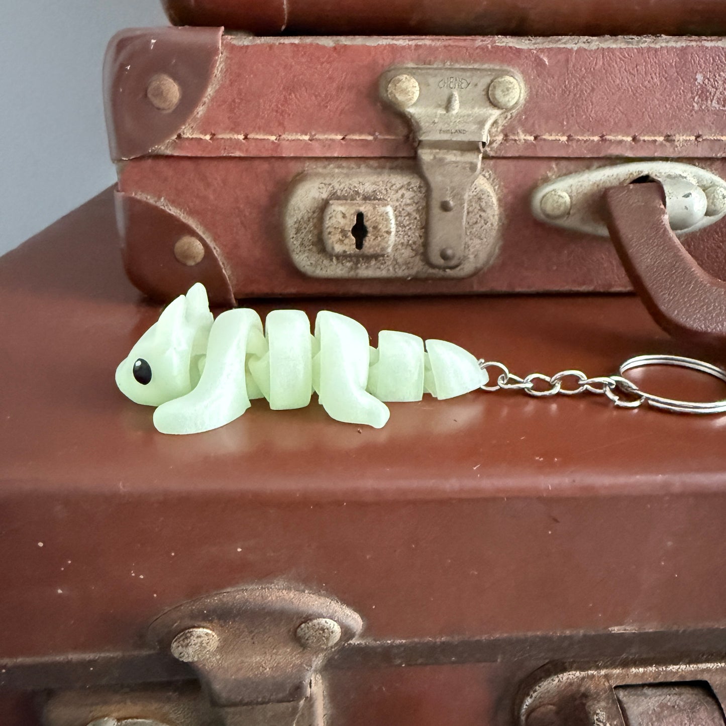 Jiggle Pet Plastic 3D Print Keychain - Zou Dragon