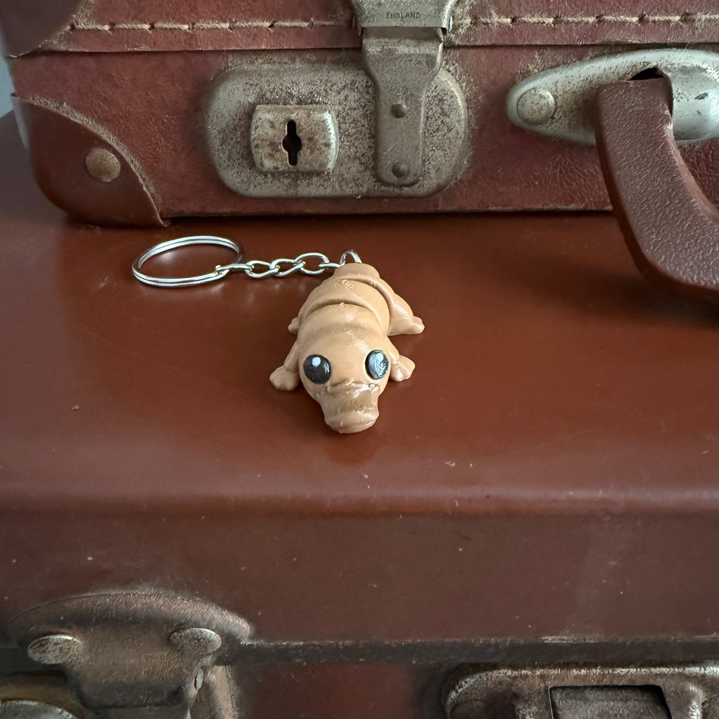 Jiggle Pet Plastic 3D Print Keychain - Platypus