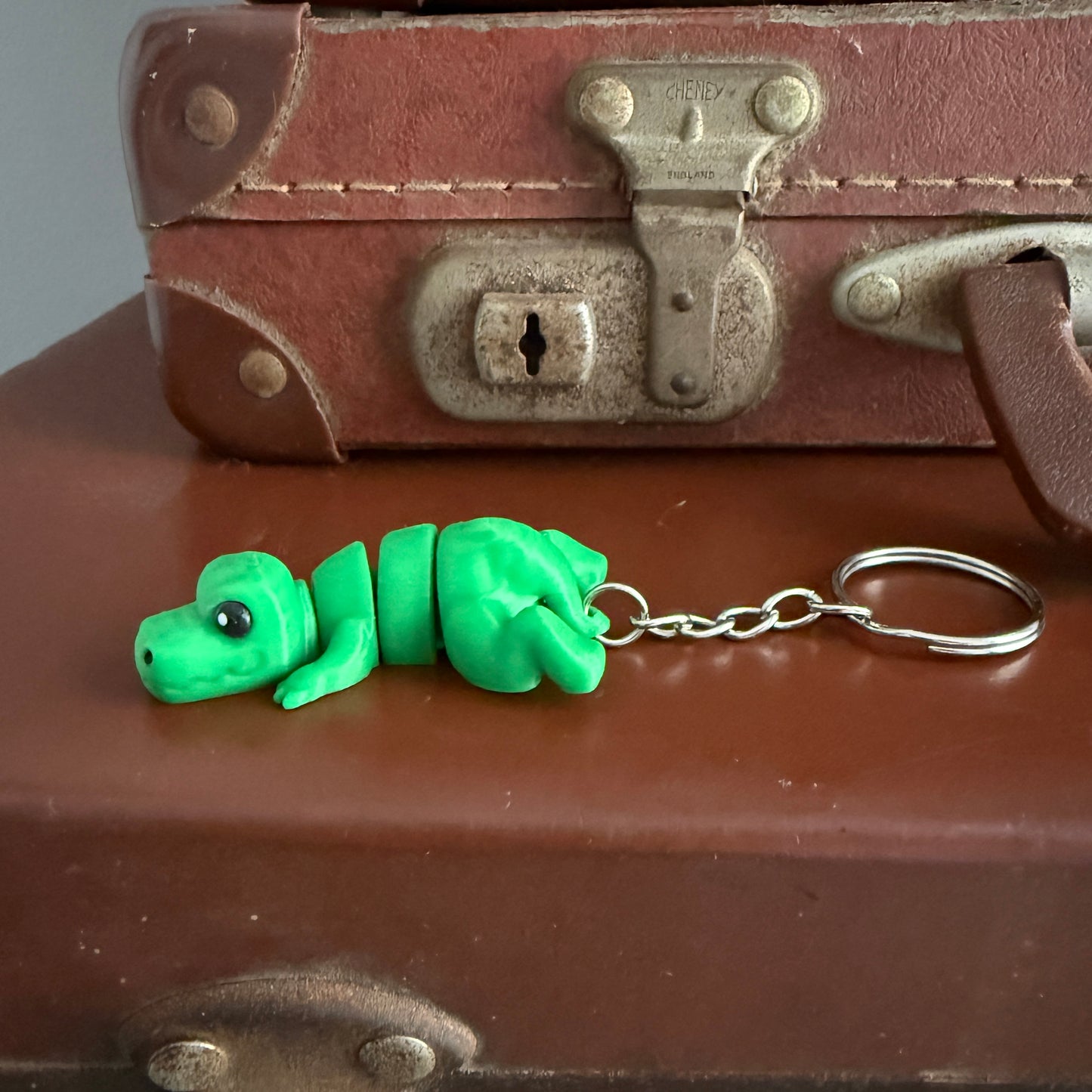 Jiggle Pet Plastic 3D Print Keychain - T-Rex Dinosaur