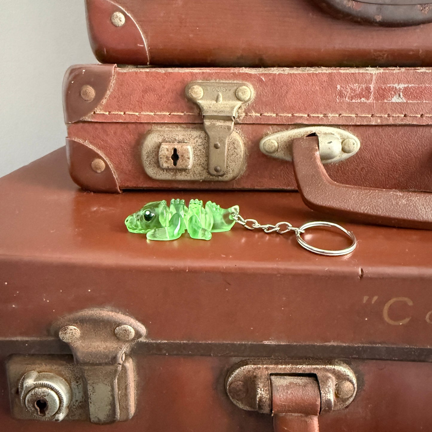Jiggle Pet Resin 3D Print Keychain - Crocodile