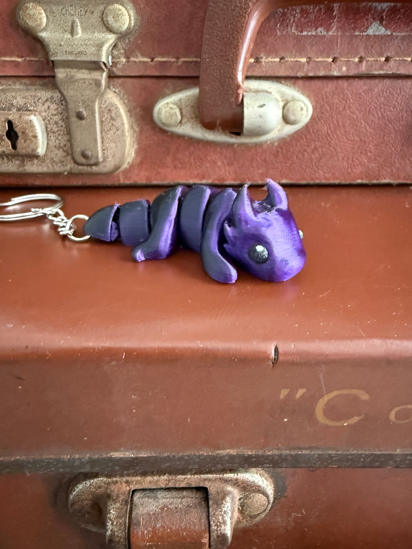 Jiggle Pet Plastic 3D Print Keychain - Zou Dragon