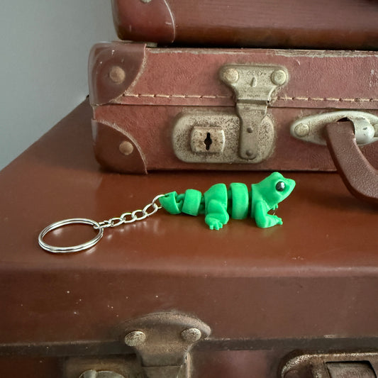 Jiggle Pet Plastic 3D Print Keychain  - Lizard