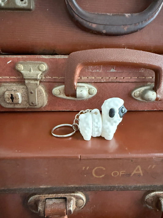 Jiggle Pet Plastic 3D Print Keychain  - Sheep