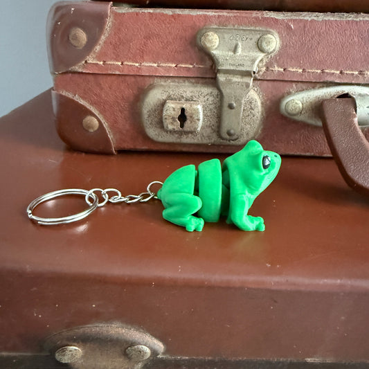 Jiggle Pet Plastic 3D Print Keychain  - Frog