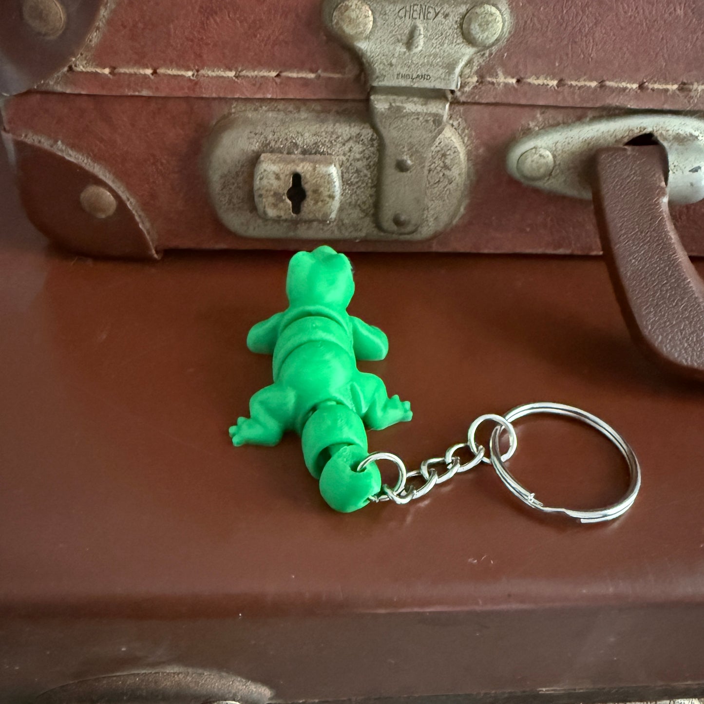 Jiggle Pet Plastic 3D Print Keychain  - Lizard