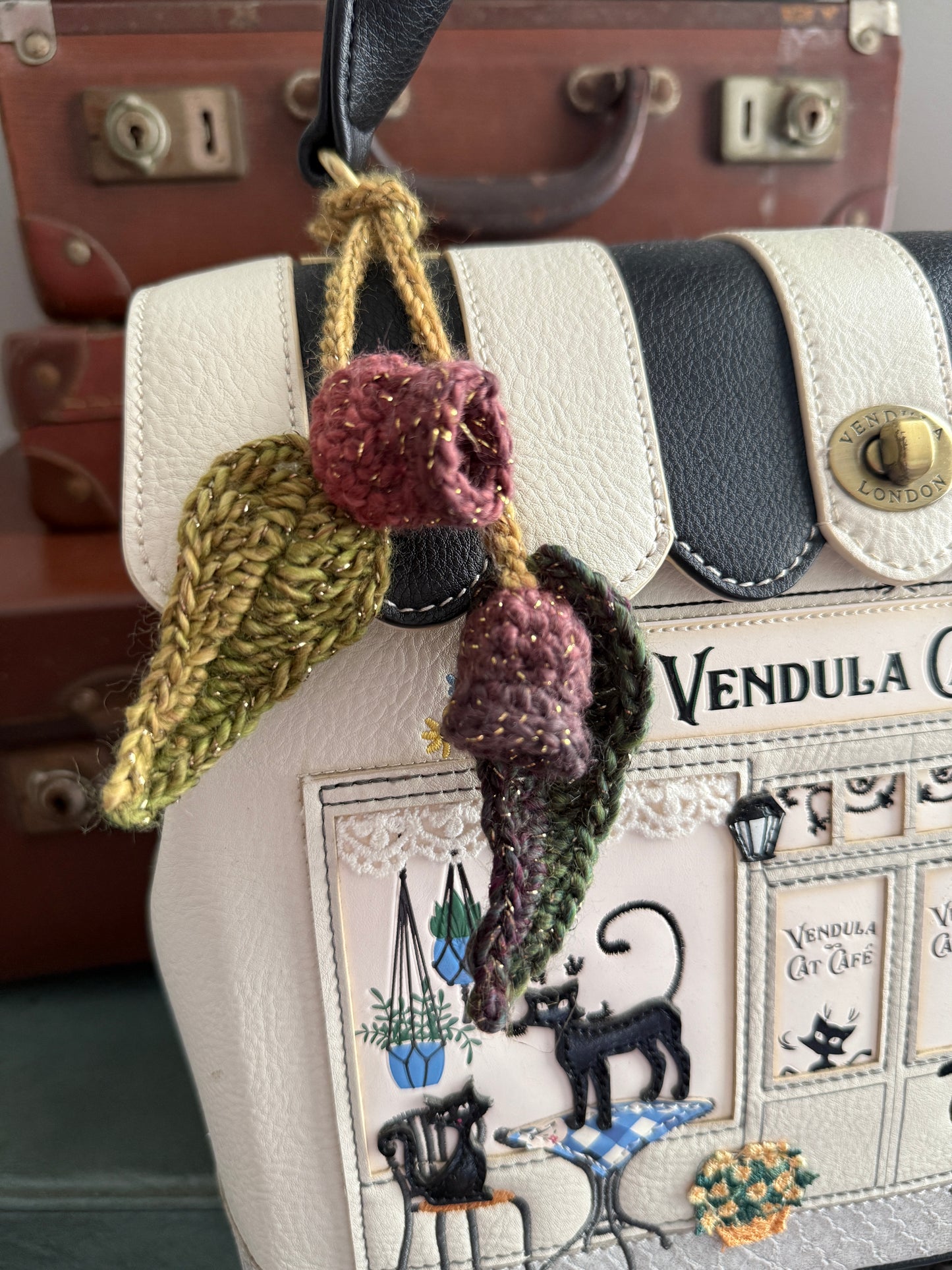 Crochet Amigurumi Charm — Decorative Car & Bag Accessory