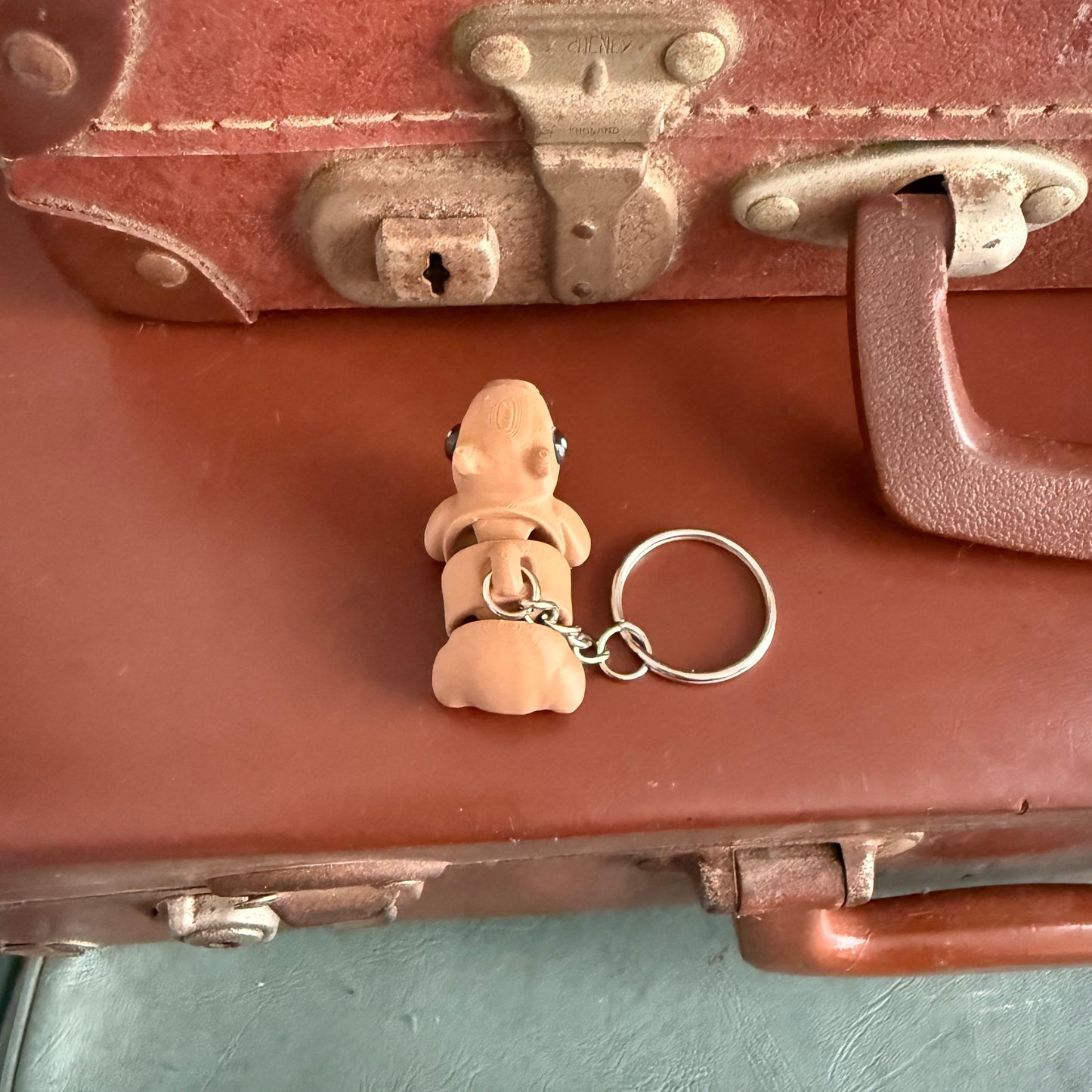Jiggle Pet Plastic 3D Print Keychain - Capybara