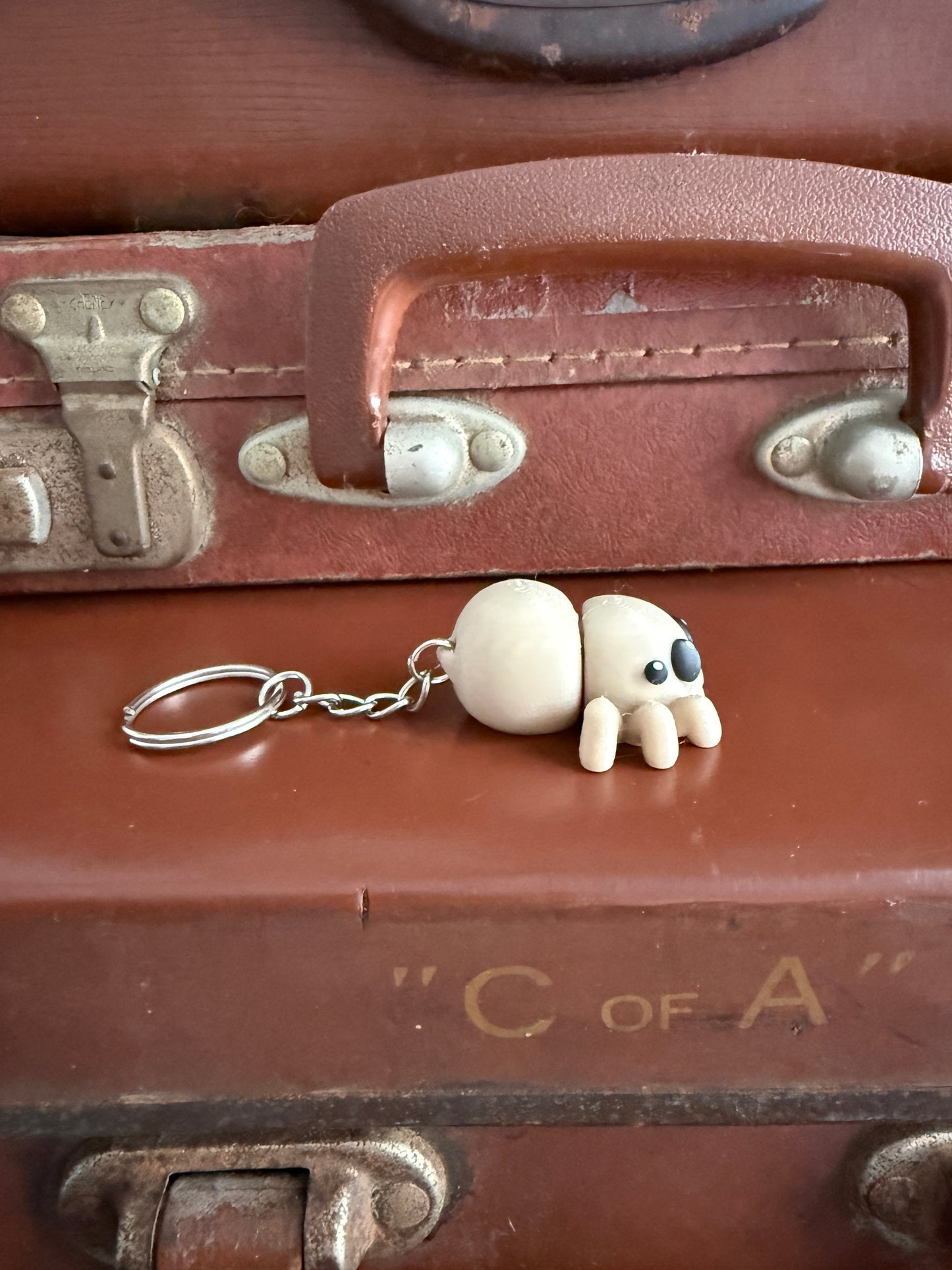 Jiggle Pet Plastic 3D Print Keychain  - Spider