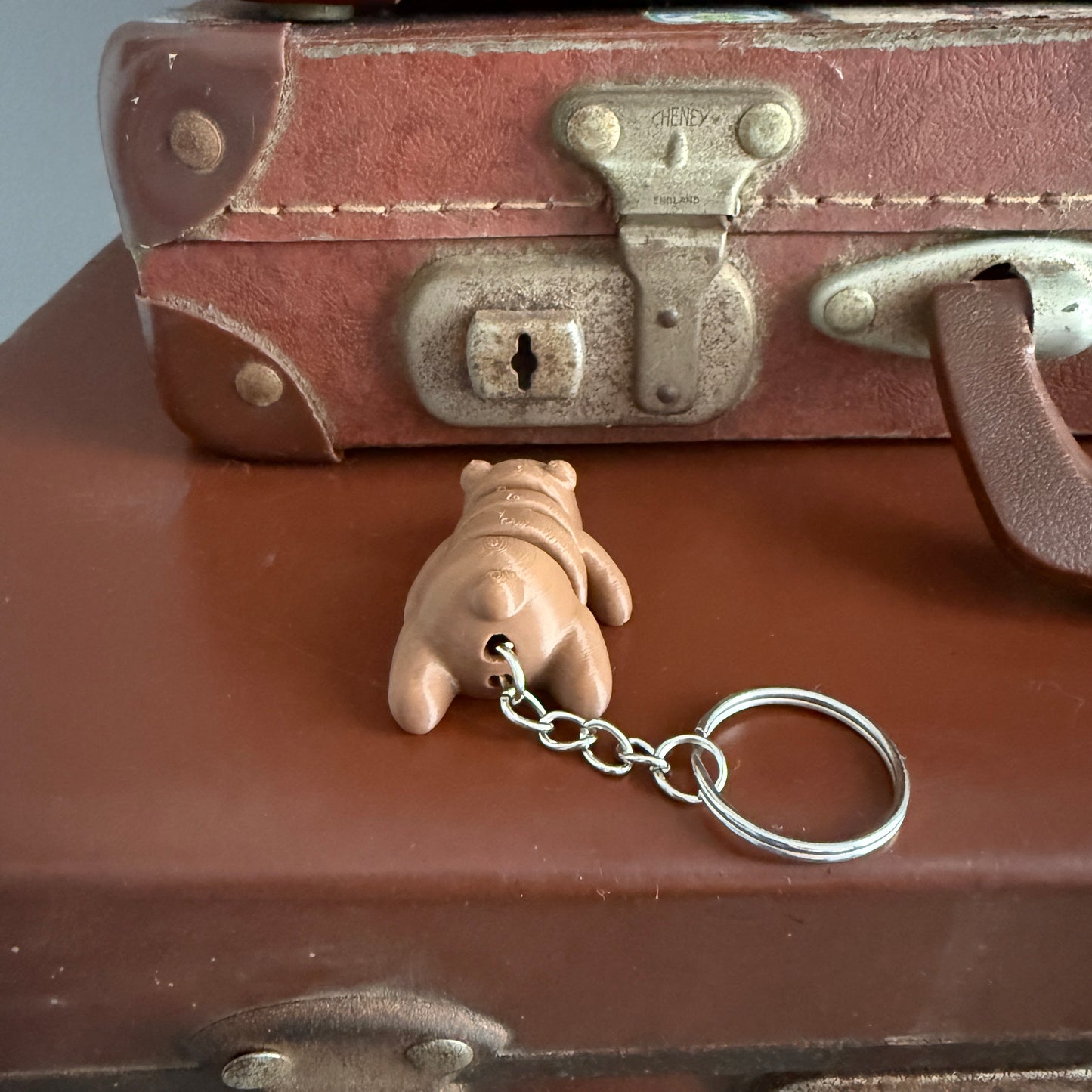Jiggle Pet Plastic 3D Print Keychain  - Bear