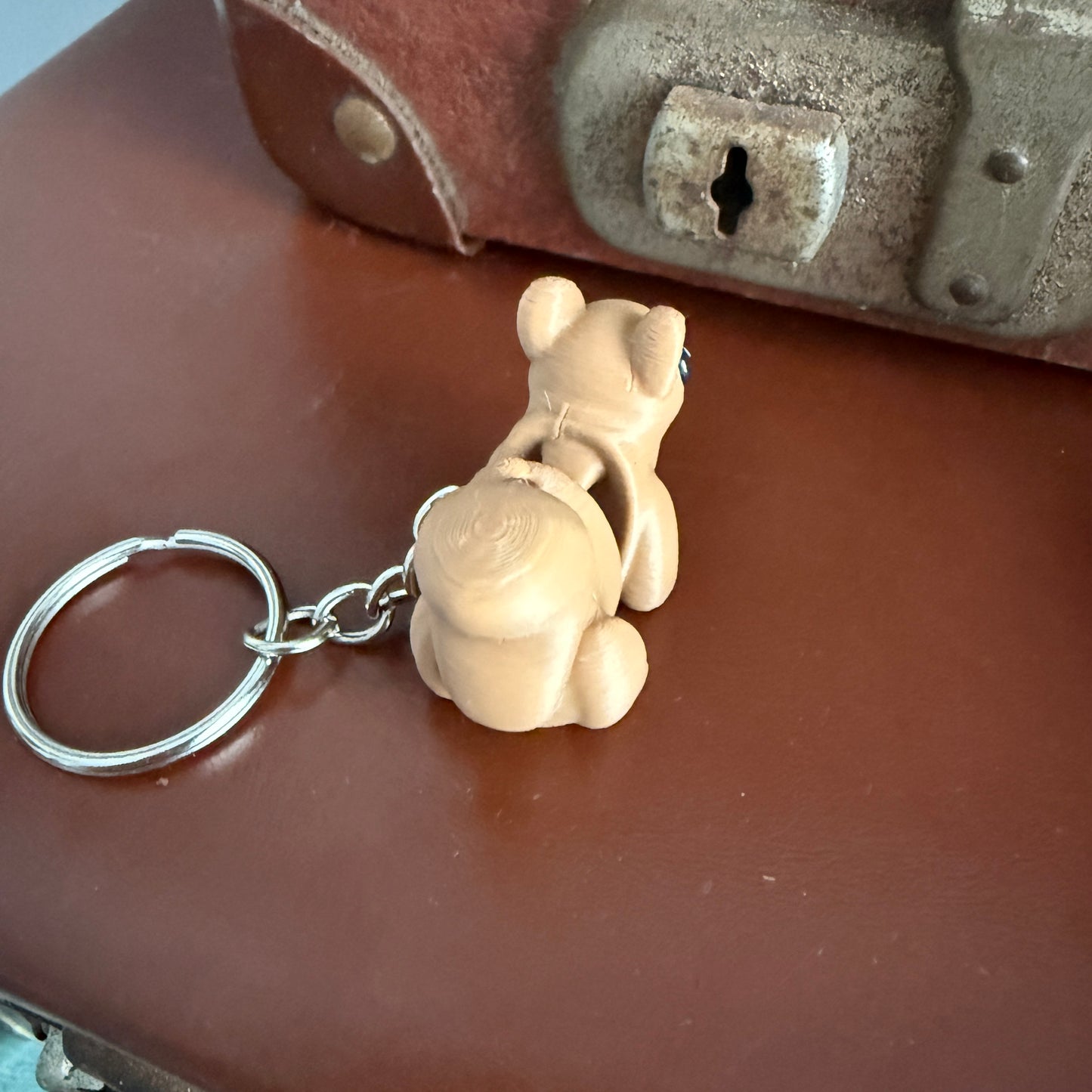 Jiggle Pet Plastic 3D Print Keychain  - Squirrel