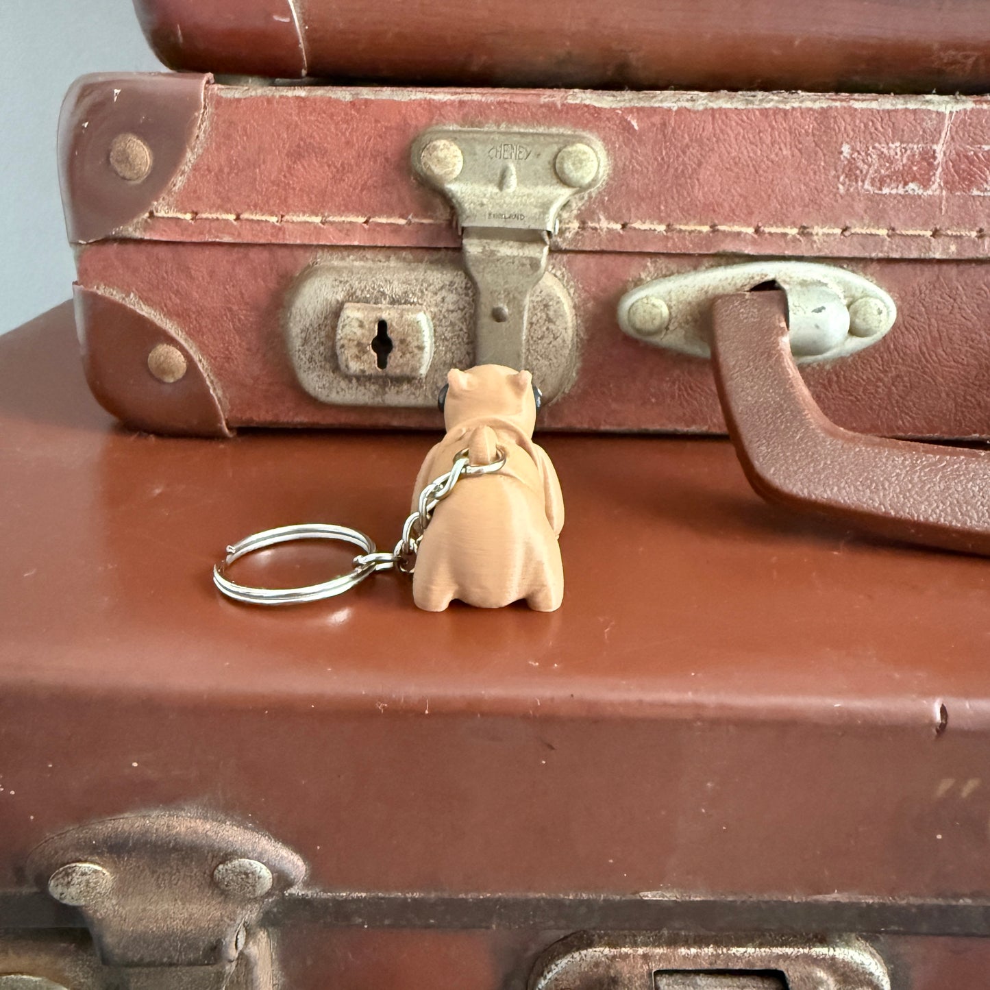 Jiggle Pet Plastic 3D Print Keychain - Capybara