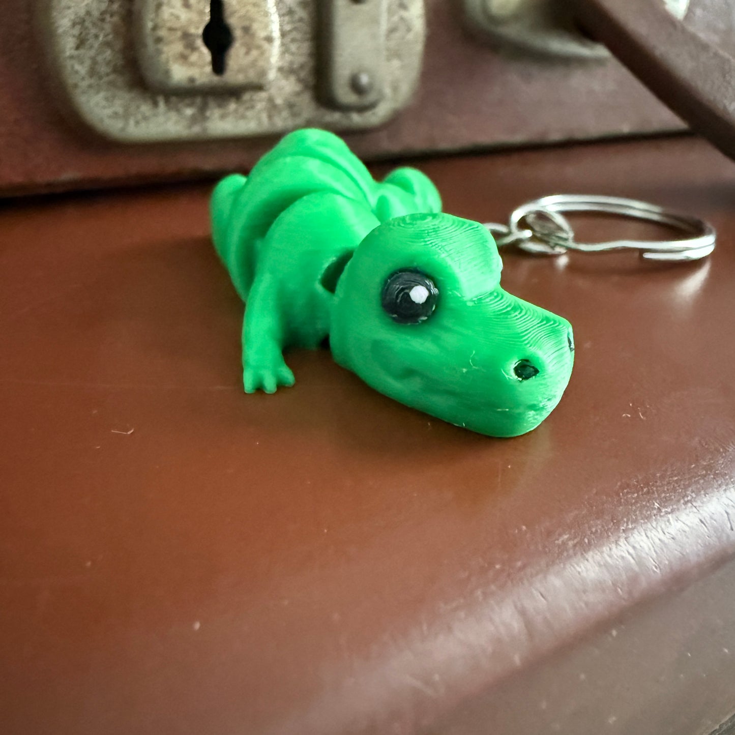 Jiggle Pet Plastic 3D Print Keychain  - T-Rex Dinosaur