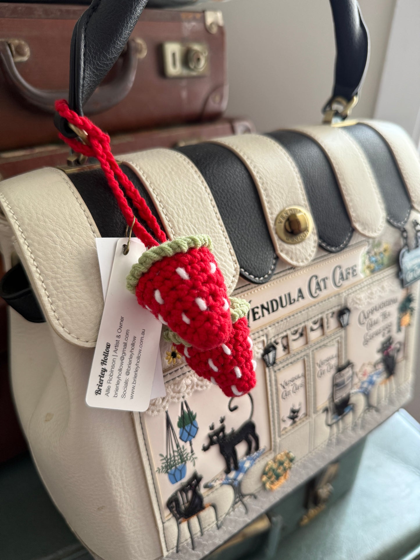 Crochet Amigurumi Charm — Decorative Car & Bag Accessory