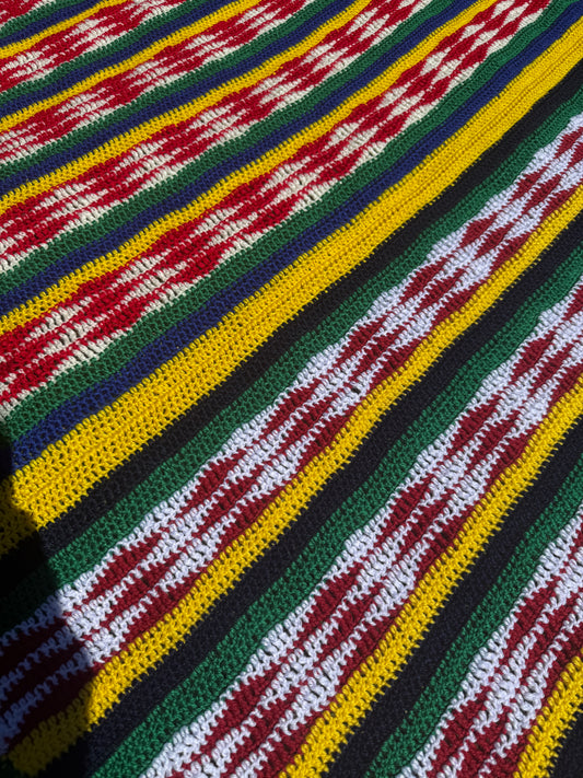 Handmade Crochet Acrylic Blanket – Wave Stitch Style – Handmade by Lyndsay