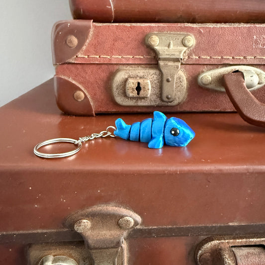 Jiggle Pet Plastic 3D Print Keychain - Shark