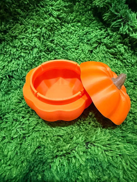 Pumpkin Pot Plastic 3D Print Trinket Pot with Lid