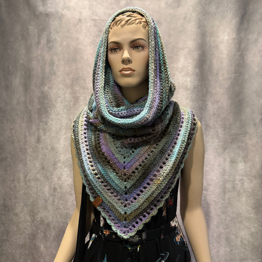 Oleander Hooded Scarf - Crochet Cowl