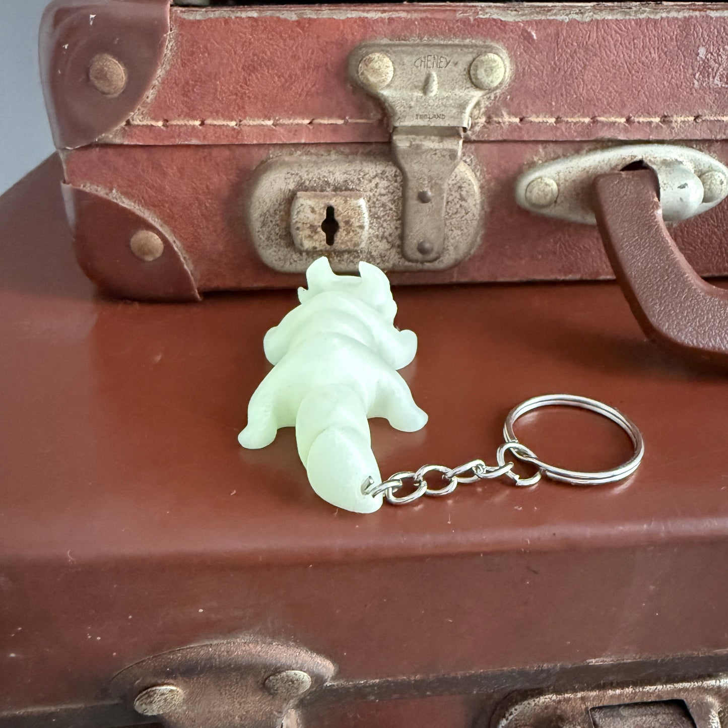 Jiggle Pet Plastic 3D Print Keychain  - Zou Dragon